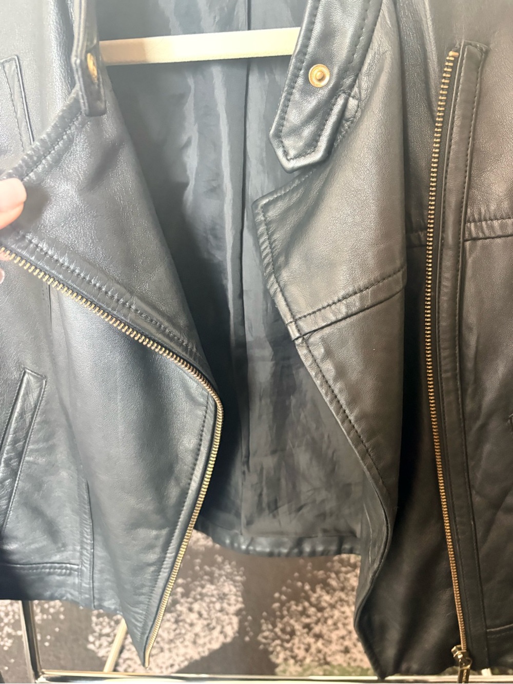 Michael Kors leather black jacket great condition - Picture 7 of 8